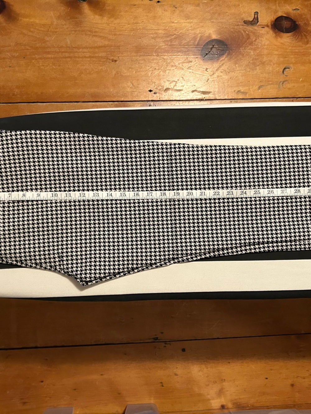 Sezane Clara High-Rise Gingham Slim Crop Pants - Black & White - Picture 5 of 5